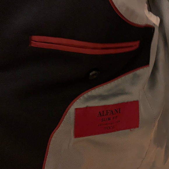 Navy Blue Alfani 40S Blazer - Picture 6 of 7